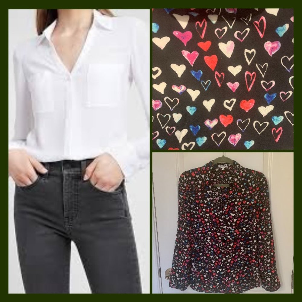 Express Portofino Valentine Hearts Blouse